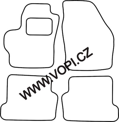 Přesné gumové koberce béžové / šedé Mazda 3 2003 ->